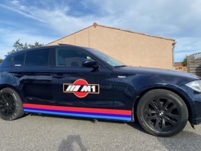 Universel KIT SET FOR BMW - Le Mans Martini Racing Stripe + Logo Sticker bandes M1