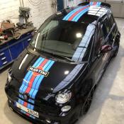 KIT DECO MARTINI  FIAT 500 - ABARTH - Sticker Autocollant Racing Le Mans UNIVERSEL : adaptable tout type véhicule