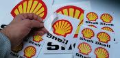 SHELL OIL STICKER Ø 3 à 120 cm vintage ancien hold rare le mans racing Gulf Shell - BLK