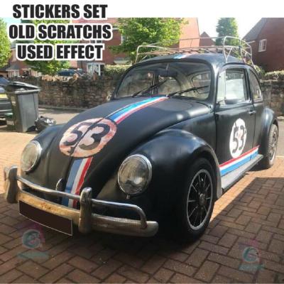 CHOUPETTE 53 STICKER AUTOCOLLANT - KIT HERBIE COCCINELLE DESTROY USED STICKERS -03