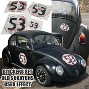 CHOUPETTE 53 STICKER AUTOCOLLANT - KIT HERBIE COCCINELLE DESTROY USED STICKERS