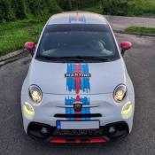 KIT DECO MARTINI  FIAT 500 SCRATCHED - Sticker Autocollant Racing Le Mans UNIVERSEL : adaptable tout type véhicule