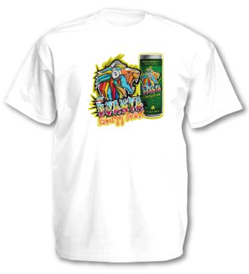 TEE SHIRT DJANTA WHITE LOGO CAN COLOUR 