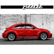 2 Bandes bas de caisse compatible volkswagen New Beetle choupette coccinelle VW herbie 53 Autocollants Stickers REF-NB-BRUSH01-SHORT