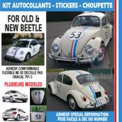 KIT DECO CHOUPETTE 53 - STICKER AUTOCOLLANT VW - OLD COX - BEETLE - HERBIE 53 COCCINELLE