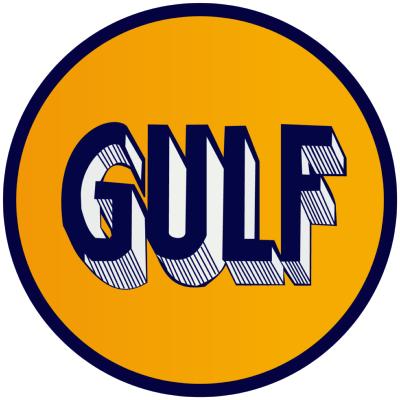 GULF OIL STICKER 1920 Ø 3 à 120 cm Racing Le mans herbie 53 cox