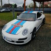 Universel KIT SET PORSCHE - BMW - Le Mans Martini Racing Stripe + Logo Sticker bandes