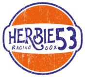 HERBIE GULF OIL STICKER  3  120 cm effet Us Racing Le mans herbie 53 cox SCRATCHED S2-1