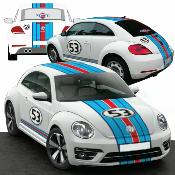 HERBIE 53 NEW BEETLE RACING LE MANS COCCINELLE STICKER KIT DECO CHOUPETTE RED LG