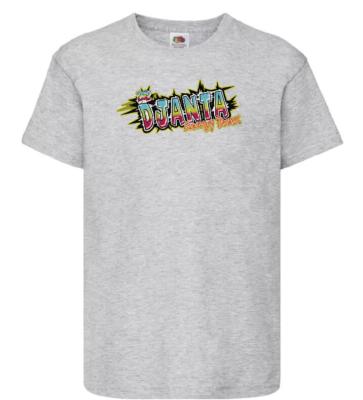 TEE SHIRT DJANTA ASH TEXT ALONE COLOUR 