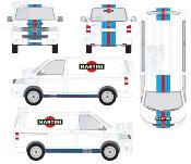 Kit deco Martini pour Transporter Volkswagen serie T -  stickers sticker autocollant RACING