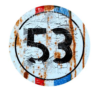 herbie 53 old rusty new beetle sticker autocollant choupette coccinelle ø 3 à 120 cm racing le mans cox yacco volkswagen RUS02