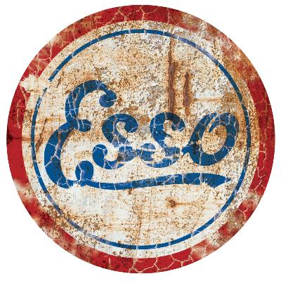 ESSO OIL STICKER RUSTEES Ø 3 à 120 cm vintage ancien rouille hold rare le mans racing Gulf Shell - RST01