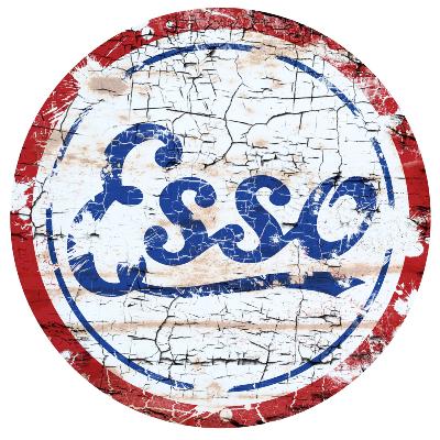 ESSO OIL STICKER RUSTEES Ø 3 à 120 cm vintage ancien rouille hold rare le mans racing Gulf Shell - RST03