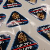 STICKER ECUSSON MARTINI PORSCHE RACING - Ø 3 à 120 cm Le mans PRESTIGE COLLECTION VOITURE 944