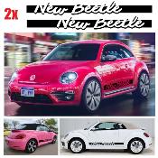 2 Bandes bas de caisse compatible volkswagen New Beetle choupette coccinelle VW herbie 53 Autocollants Stickers REF-NB-BRUSH01