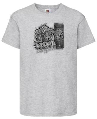 TEE SHIRT DJANTA GREY ASH LOGO CAN BLACK & WHITE