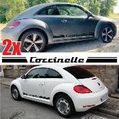 2 Bandes Bas de caisse Coccinelle pour New Beetle Autocollants Stickers HERBIE 53 BC02