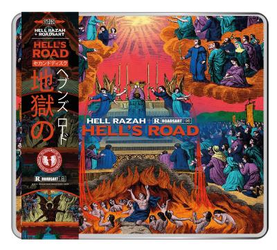 Heaven Razah X ROADSART : " HELL'S ROAD " HELL RAZAH "  - COLLECTOR CARD VOCAL DROP SIGNATURE  - METAL CASE