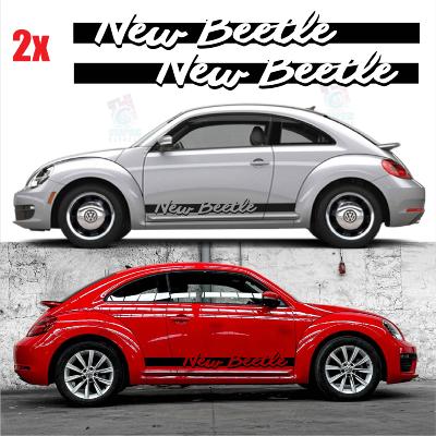 2 Bandes bas de caisse compatible volkswagen New Beetle choupette coccinelle VW herbie 53 Autocollants Stickers REF-NB-BRUSH01
