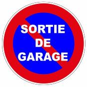 AUTOCOLLANT SORTIE DE GARAGE -  3  120 cm INTERDICTION NE PAS STATIONNER - GARAGE SORTIE DE VEHICULE