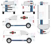 Kit deco Martini pour Transporter Volkswagen serie T -  stickers sticker autocollant RACING