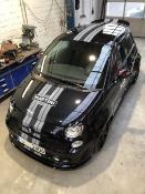 KIT DECO MARTINI BLACK & WHITE  FIAT 500 - ABARTH - Sticker Autocollant Racing Le Mans UNIVERSEL : adaptable tout type véhicule