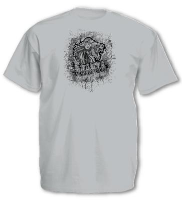 TEE SHIRT DJANTA GREY LOGO SCRATCH BLACK & WHITE