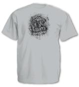 TEE SHIRT DJANTA GREY LOGO SCRATCH BLACK & WHITE