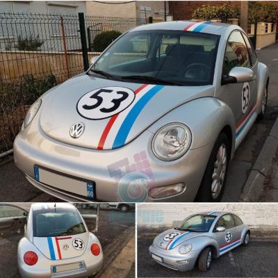 NEW BEETLE - HERBIE DECO COX - CHOUPETTE - STICKERS coccinelle CHOUPETTE