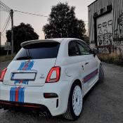 KIT DECO MARTINI  FIAT 500 SCRATCHED - Sticker Autocollant Racing Le Mans UNIVERSEL : adaptable tout type véhicule