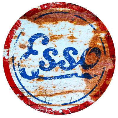 ESSO OIL STICKER RUSTEES Ø 3 à 120 cm vintage ancien rouille hold rare le mans racing Gulf Shell - RST02
