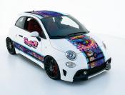 KIT DECO PURPLE 78 DESTROY RUSTY NEW STYLE  FIAT 500 ABARTH - STICKERS - Le Mans Stripe UNIVERSEL : adaptable tout type véhicule Type Martini Gulf Castrol