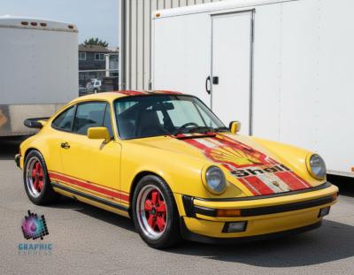 KIT SHELL RACING scratch  stikers set compatible porsche carrera cayman boxster stickers set mustang le mans racing effets rouille rusted DST01