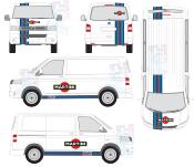 Kit deco Martini pour Transporter Volkswagen serie T -  stickers sticker autocollant RACING