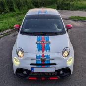 KIT DECO MARTINI  FIAT 500 SCRATCHED - Sticker Autocollant Racing Le Mans UNIVERSEL : adaptable tout type véhicule