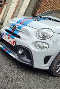 KIT DECO MARTINI  FIAT 500 AVEC BANDES TRANSVERSAL - ABARTH - Sticker Autocollant Racing Le Mans UNIVERSEL : adaptable tout type véhicule