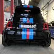 KIT DECO MARTINI  FIAT 500 - ABARTH - Sticker Autocollant Racing Le Mans UNIVERSEL : adaptable tout type véhicule