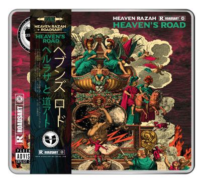 Heaven Razah X ROADSART : " HEAVEN'S ROAD " HELL RAZAH "  - COLLECTOR CARD VOCAL DROP SIGNATURE  - METAL CASE