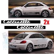 2 Bandes Bas de caisse Coccinelle pour New Beetle Autocollants Stickers HERBIE 53