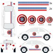 Kit deco herbie cox (coccinelle) ou new beetle herbie (choupette 53) AMERICA 