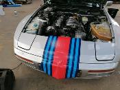 KIT DECO MARTINI PORSCHE 944 S2 - Le Mans Stripe + numéro de course au choix UNIVERSEL : adaptable tout type véhicule