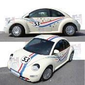 KIT HERBIE 53 NEW BEETLE COCCINELLE STICKER DECO CHOUPETTE COMPATIBLE VW COX - WINGS