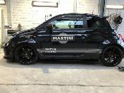KIT DECO MARTINI BLACK & WHITE  FIAT 500 - ABARTH - Sticker Autocollant Racing Le Mans UNIVERSEL : adaptable tout type véhicule