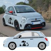 KIT STICKERS GRAND SCORPION pour FIAT 500 ABARTH bandes supérieures