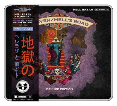 Heaven Razah X ROADSART : " HEAVEN - HELL'S ROAD " ( 2 ALBUM  DELUXE Version ) - METAL CASE - COLLECTOR CARD VOCAL DROP SIGNATURE 